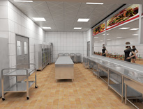 食堂廚房廚具廠家告訴你需商用廚房設計注意細節